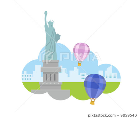 Statue of Liberty and a balloon 9859540