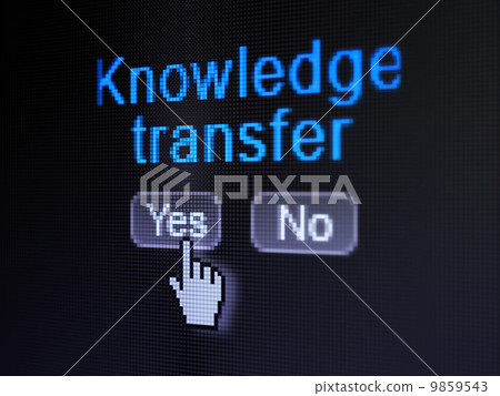 Education concept: Knowledge Transfer on digital computer screen 9859543