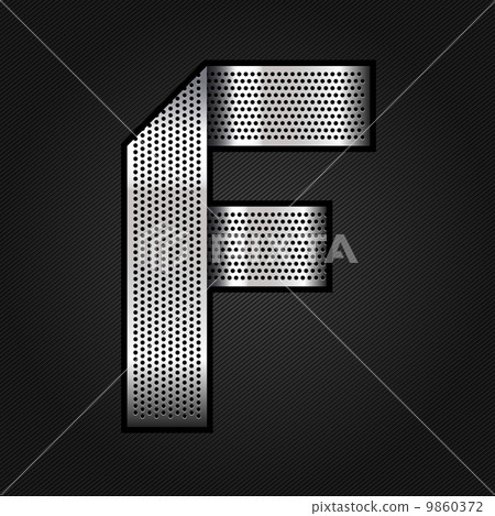 Letter metal chrome ribbon - F Letter metal chrome ribbon - F 9860372