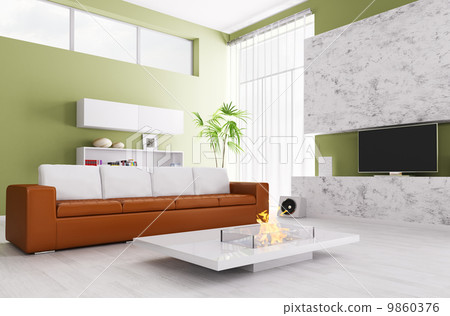 Interior of modern living room Interior of modern living room 9860376