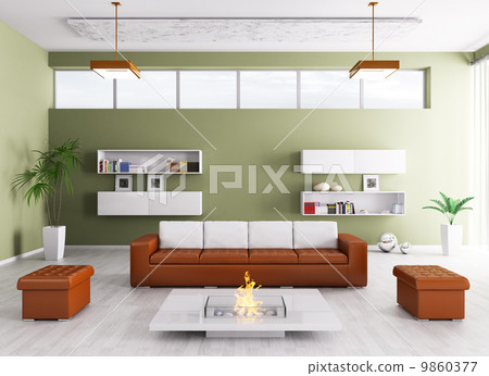 Interior of modern living room Interior of modern living room 9860377