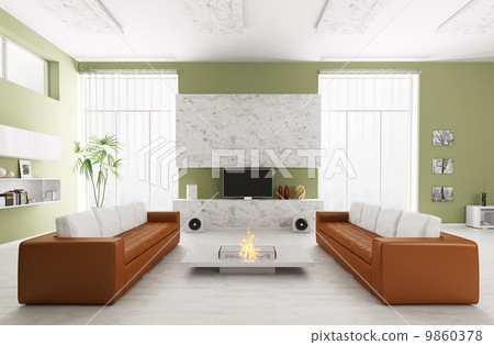 Interior of modern living room Interior of modern living room 9860378