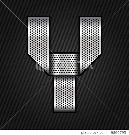 Letter metal chrome ribbon - Y 9860795