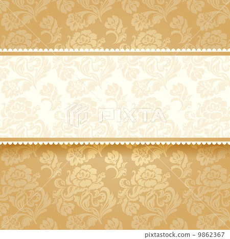 Golden flower on background. Square Golden flower on background. Square 9862367