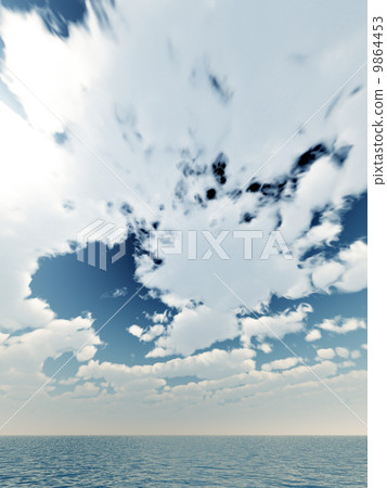 Wind and clouds with the sea 9864453