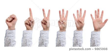 Hand count zero to five Hand count zero to five 9865008