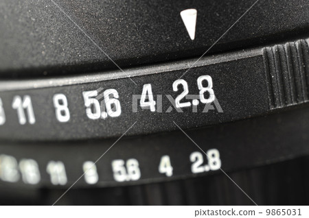 Macro of aperture scale 9865031