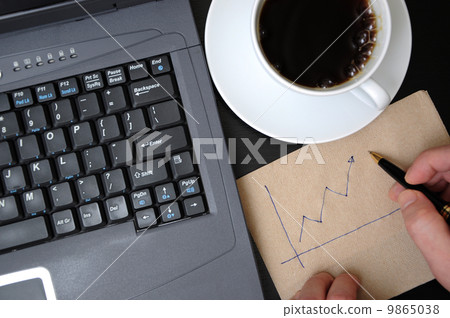 Man drawing business finance graphs Man drawing business finance graphs 9865038