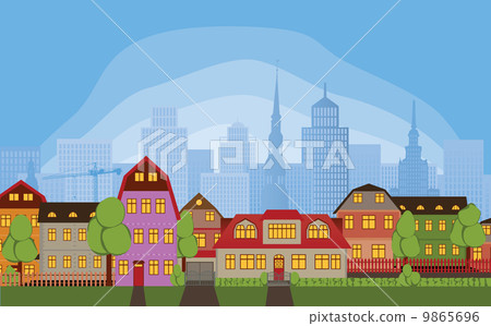 Neighborhood houses 9865696