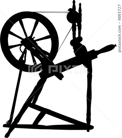 Antique Spinning Wheel 9865727