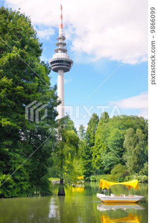 television tower, lake, park, boat television tower, lake, park, boat 9866099