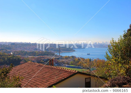 A view from Bosporus Strait from the Asian side hill 9866165