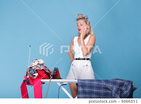 pin up girl retro style portrait woman ironing pin up girl retro style portrait woman ironing 9866851