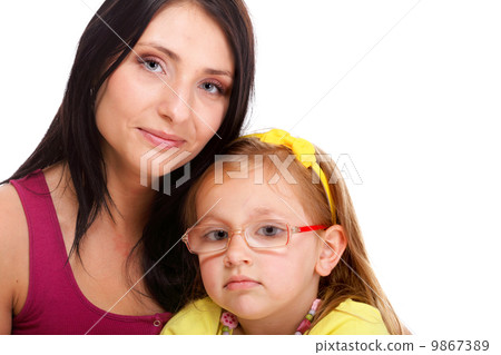 bright picture of happy mother and little girl bright picture of happy mother and little girl 9867389