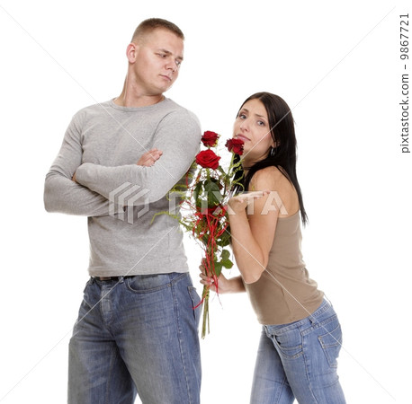 relationship difficulties young couple in conflict isolated 9867721