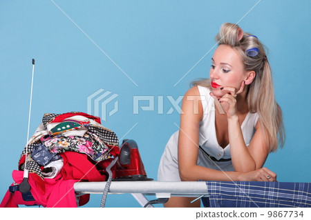 pin up girl retro style portrait woman ironing pin up girl retro style portrait woman ironing 9867734