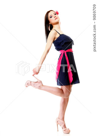 Girl in summer style. Travel and Vacation concept. Girl in summer style. Travel and Vacation concept. 9869709