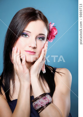 Portrait of summer girl. Vacation concept. 9869713