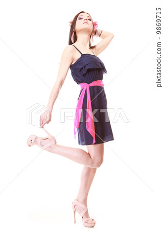 Girl in summer style. Fashion photo isolated Girl in summer style. Fashion photo isolated 9869715