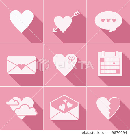 mail love icons 9870094