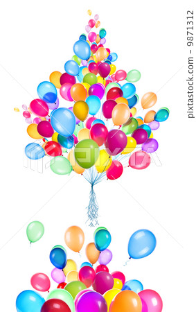 flying balloons isolated flying balloons isolated 9871312