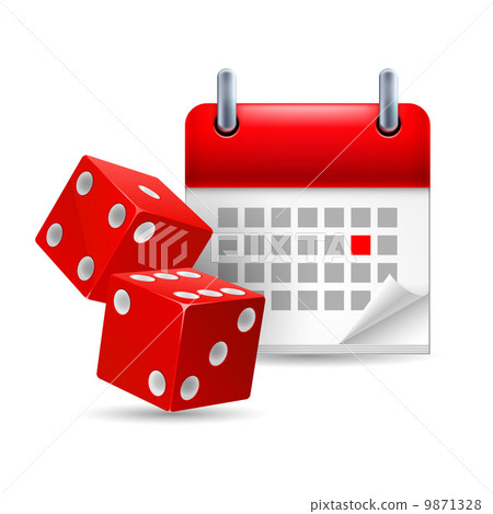 Dice and calendar Dice and calendar 9871328