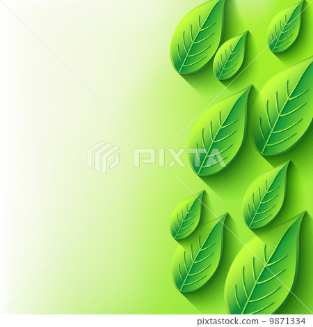 Abstract background with fresh 3d leaf Abstract background with fresh 3d leaf 9871334