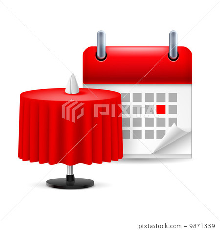 Restaurant table and calendar 9871339
