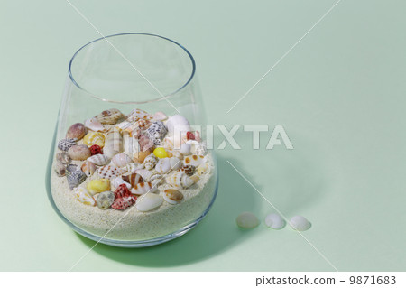 Seashells in glassware 9871683
