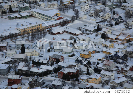 Tromsø skyline seen from Mt. Furoya Norway 9871922