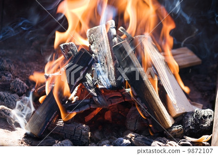 Bonfire close-up view Bonfire close-up view 9872107