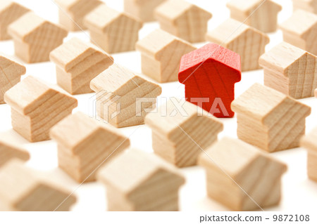 Unique wooden house in group look at you Unique wooden house in group look at you 9872108