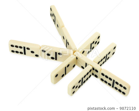 Dominoes in shape of yen currency symbol Dominoes in shape of yen currency symbol 9872110