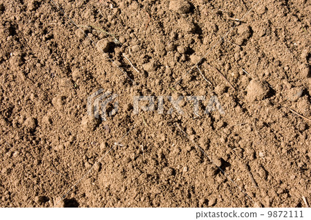 Soil textured surface with grooves 9872111