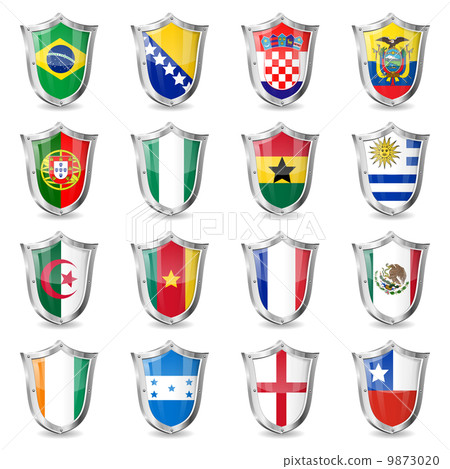 Soccer Flags on Shields 9873020