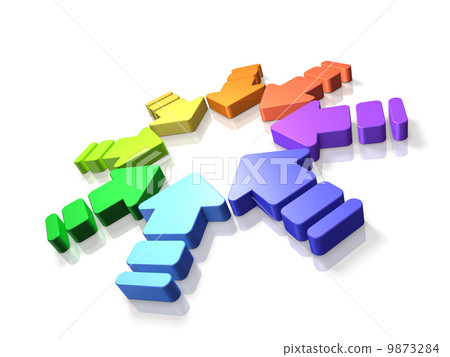 代表濃度的抽象3DCG 9873284