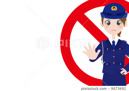 Banned marks and cops illustration 9873692