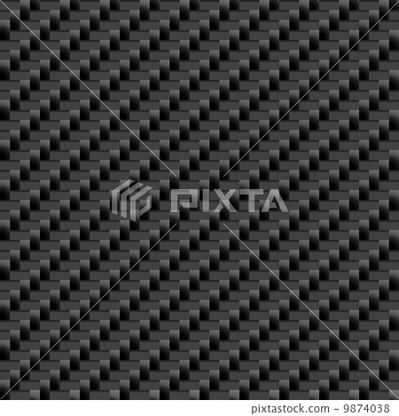 Carbon Sheet Seamless grey material. Vector 9874038