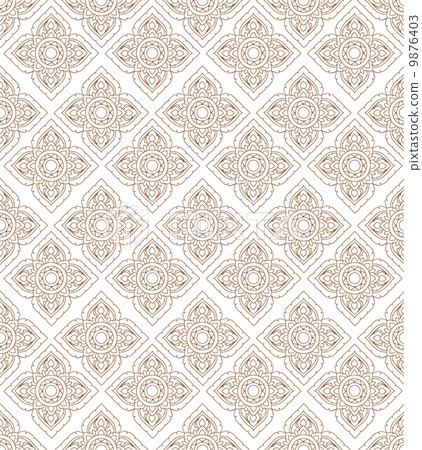 Line thai art pattern illustration. Line thai art pattern illustration. 9876403