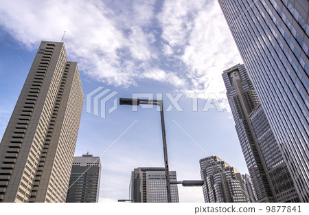 High-rise building street in Shinjuku 9877841