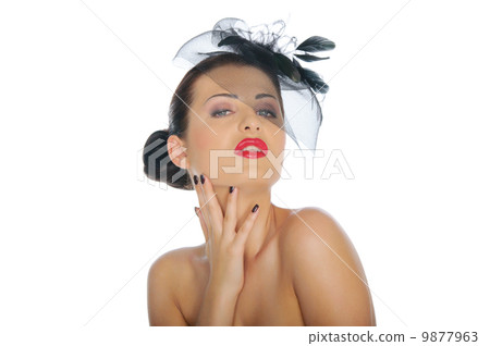 beautiful woman in black hat beautiful woman in black hat 9877963