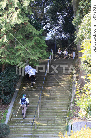 四國神社工廠67號佛教寺廟“Daesung-ji”Okira-san攀登石階 9878035