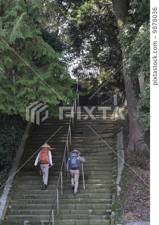 四國神社工廠67號佛教寺廟“Daesung-ji”Okira-san攀登石階 9878036
