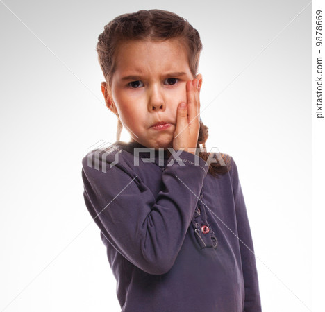 child have girl little toothache, emotions large inflated cheek child have girl little toothache, emotions large inflated cheek 9878669