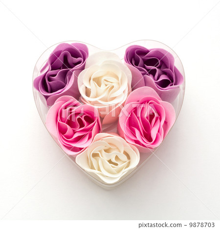 Little heart made of fabric flowers Little heart made of fabric flowers 9878703
