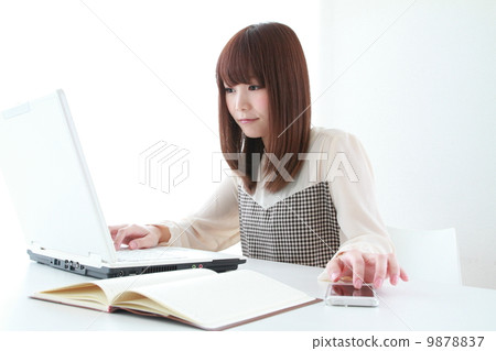 一個扮演個人電腦的女人 9878837