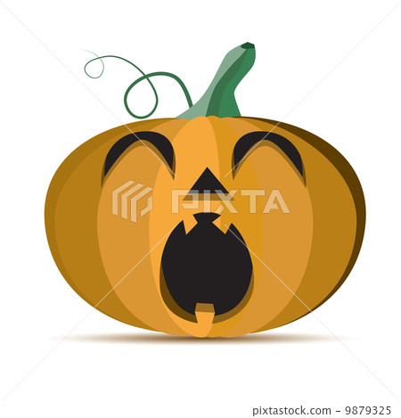Scary Halloween Pumpkins, Vector Illustration. 9879325