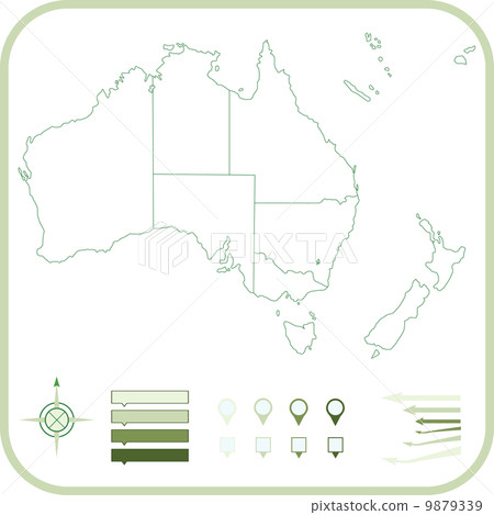 Australia Map, Vector illustration. 9879339