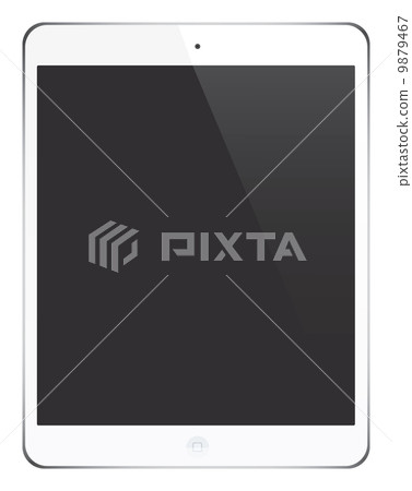 White Tablet Pad, Ipad - style gadget Illustration, Icons, Sign. 9879467