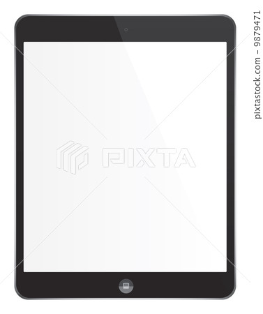 White Tablet Pad, Ipad - style gadget Illustration, Icons, Sign. 9879471